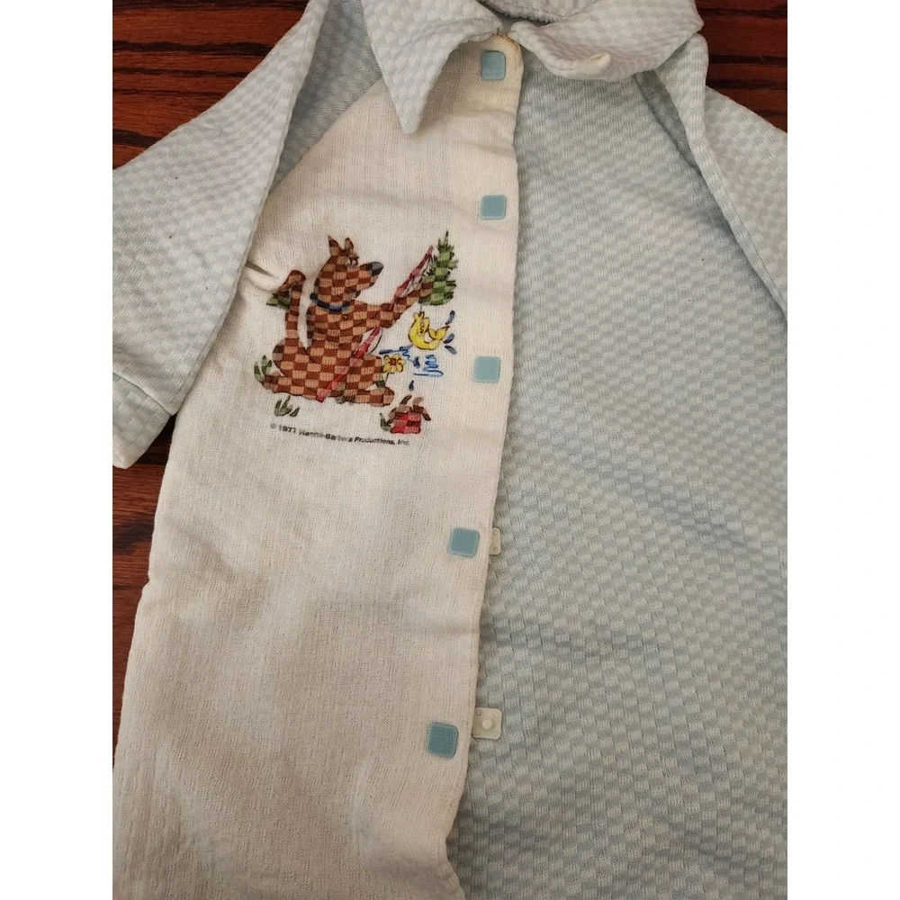 Vintage Rare 1972 Scooby-doo Pajamas Sleeper Unisex Snap Button Long Sleeve‎ VTG